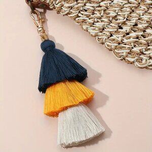 ⭐NWT Large Three Tier Tassel Bag Charm Keychain